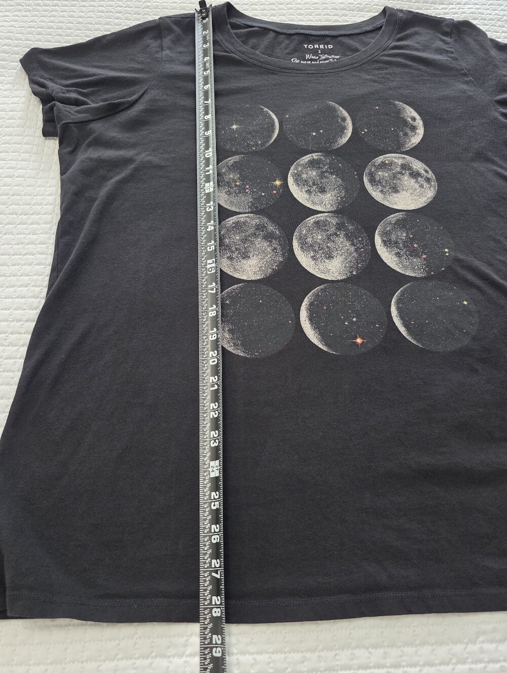 Torrid Black Moon Phase Grid Graphic Tee - Plus Size - Picture 6 of 9